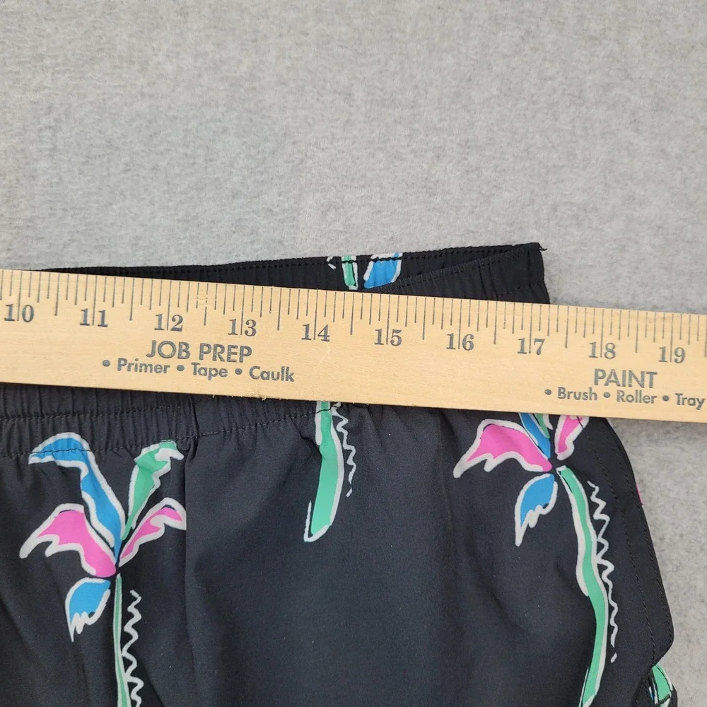 Chubbies Swim Trunks Mens XXL Black Neon Palm Tree Print 7